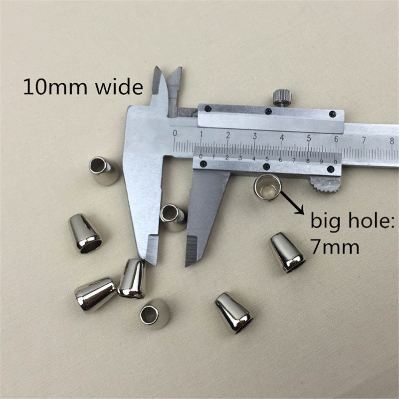 10 db Fémötvözet zsinórvégvég sapka kúpos ékszerkészítés jelmezkabát pulóver cipőfűző kiegészítők táska barkács kézműves kellékek