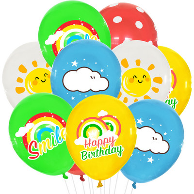 10tk UUS naeratus vikerkaarepilve foolium õhupallitüdruk 10-aastane palju õnne sünnipäevaks õhupallid Lasteaia laste mänguasjade sisustustarbed