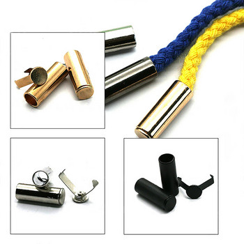 5 комплекта подвижна алуминиева запушалка с капачка на капака Правоъгълни краища на кабела Заключващи запушалки за въжета, облекло, части за спортно облекло, аксесоари