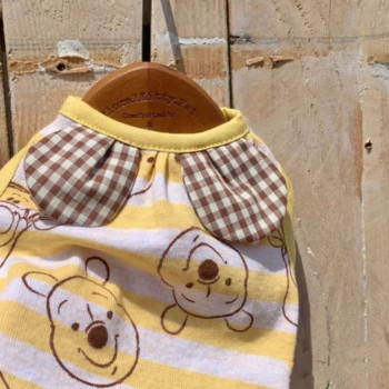Γιλέκο αρκούδα Ρούχα για σκύλους για κατοικίδια Βαμβάκι για ρούχα σκύλου Μικρό κοστούμι γαλλικό μπουλντόγκ Χαριτωμένο καλοκαιρινό κίτρινο γιακά αγόρι Perro