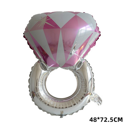 Rózsa arany fólia gyémánt gyűrű léggömb készlet 22 hüvelykes kerek gyűrűk léggömb esküvői gömbök esküvői dekorációk eljegyzési parti kellékek