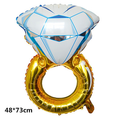 Rózsa arany fólia gyémánt gyűrű léggömb készlet 22 hüvelykes kerek gyűrűk léggömb esküvői gömbök esküvői dekorációk eljegyzési parti kellékek