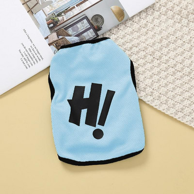 Hi Letter Mājas suņi Veste Vasaras Režģis Tievi Suņi Apģērbi Franču Buldogu Mētelis Kucēns Maziem Suņiem Apģērbs Čivavas Kostīmi Perro