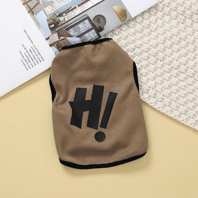 Hi Letter Mājas suņi Veste Vasaras Režģis Tievi Suņi Apģērbi Franču Buldogu Mētelis Kucēns Maziem Suņiem Apģērbs Čivavas Kostīmi Perro