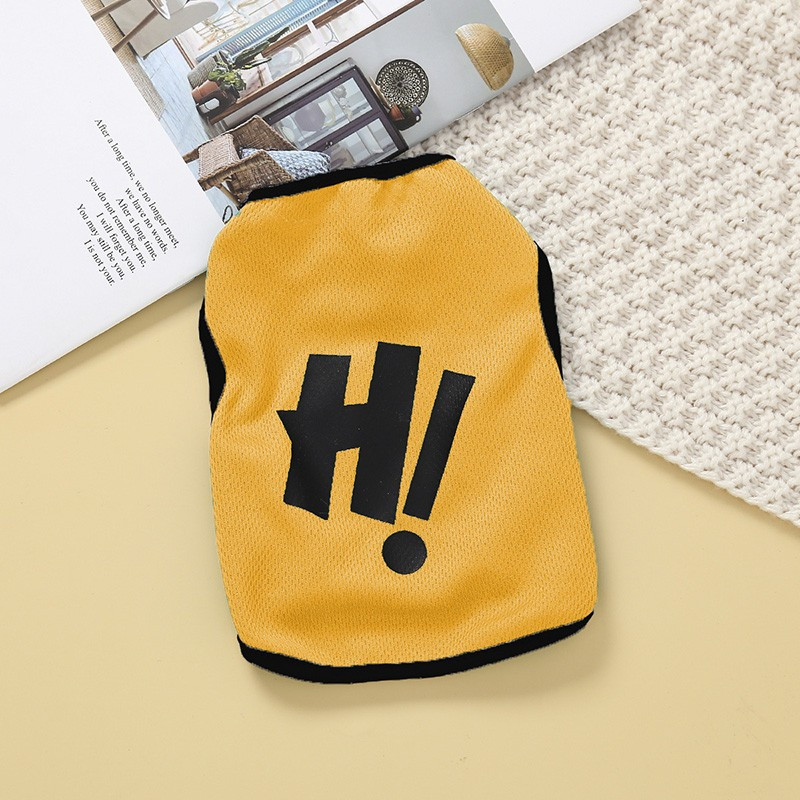 Hi Letter Mājas suņi Veste Vasaras Režģis Tievi Suņi Apģērbi Franču Buldogu Mētelis Kucēns Maziem Suņiem Apģērbs Čivavas Kostīmi Perro