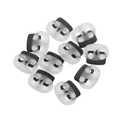 Karšta nauja 10 vnt permatomo plastikinio kamščio 4 mm skylės reguliavimo mygtuko laido užraktas pupelių perjungimo spaustukas Sportinės aprangos siuvimo priedai