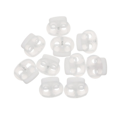 Karšta nauja 10 vnt permatomo plastikinio kamščio 4 mm skylės reguliavimo mygtuko laido užraktas pupelių perjungimo spaustukas Sportinės aprangos siuvimo priedai