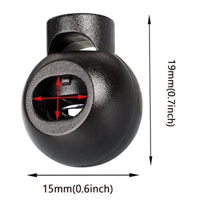 50 tk. nööriga nöörilukud klambriotsad ümmargused pallikujulised pagasipaelad stopper Lükand plastikust õmblusaed Kodu juhtmelukud 스토퍼