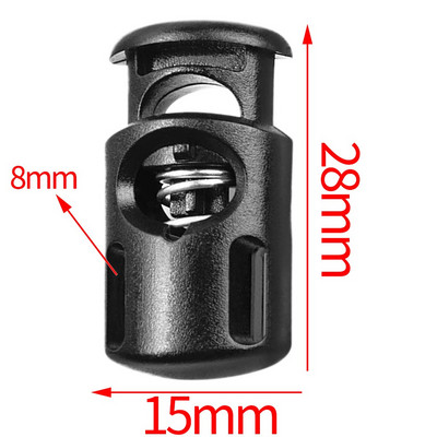 50 tk. nööriga nöörilukud klambriotsad ümmargused pallikujulised pagasipaelad stopper Lükand plastikust õmblusaed Kodu juhtmelukud 스토퍼