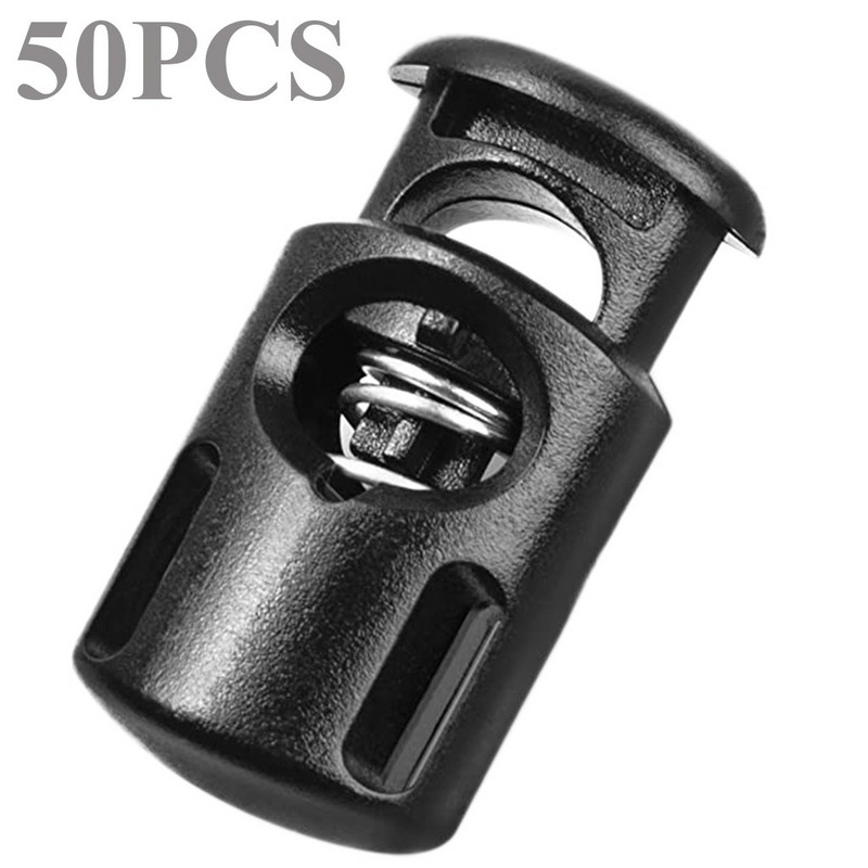 50 tk. nööriga nöörilukud klambriotsad ümmargused pallikujulised pagasipaelad stopper Lükand plastikust õmblusaed Kodu juhtmelukud 스토퍼