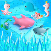 Tengeri óceán témájú születésnapi bálna tortafeltétek Dekorációk sellőparti babaváróhoz Gyerek születésnapi tortadíszek