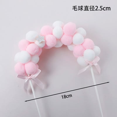 Rózsaszín lányok születésnapi parti dekoráció hercegnő torta teteje kastély léggömbök felhő cukorka szivárvány papír kártya sütéshez desszert kellékek