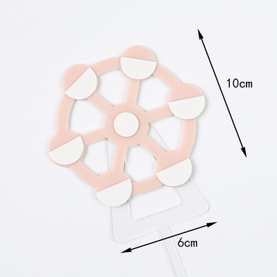 Rózsaszín lányok születésnapi parti dekoráció hercegnő torta teteje kastély léggömbök felhő cukorka szivárvány papír kártya sütéshez desszert kellékek