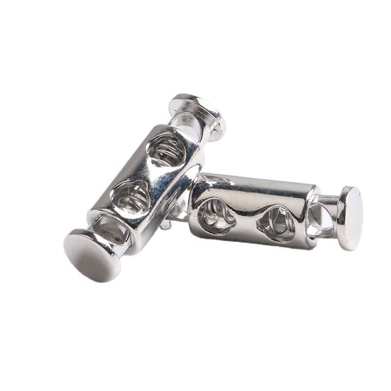 10 tk metallist kahe auguga pea vedru pandla nööri lukk elastne reguleerimine pandlad pingutamine kinnitusdetailid lukud õmblustööriistad