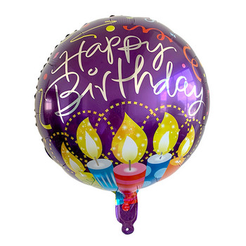 10 τμχ 18 ιντσών Θέμα γενεθλίων Αλουμινόχαρτο μπαλόνια ηλίου Στρογγυλό μπαλόνι για ενήλικες Χρόνια πολλά διακόσμηση πάρτι Παιδικά baby shower globos
