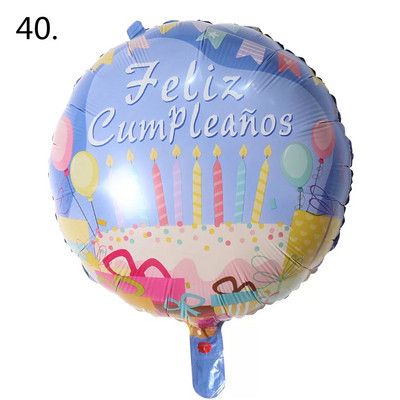 10 tk 18 tolli Sünnipäevateema Fooliumist õhupallid heelium Ümmargune õhupall Täiskasvanutele Palju õnne sünnipäevapeo kaunistamiseks Lastele beebi dušipallid