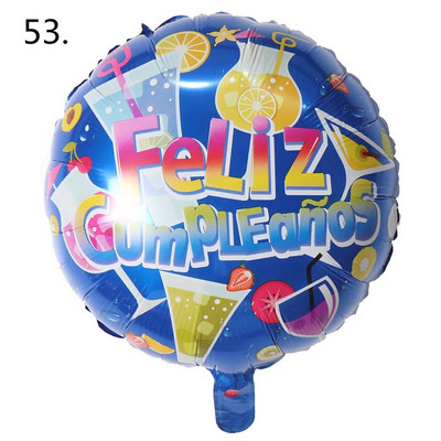 10 tk 18 tolli Sünnipäevateema Fooliumist õhupallid heelium Ümmargune õhupall Täiskasvanutele Palju õnne sünnipäevapeo kaunistamiseks Lastele beebi dušipallid