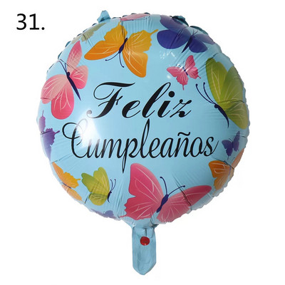 10 tk 18 tolli Sünnipäevateema Fooliumist õhupallid heelium Ümmargune õhupall Täiskasvanutele Palju õnne sünnipäevapeo kaunistamiseks Lastele beebi dušipallid