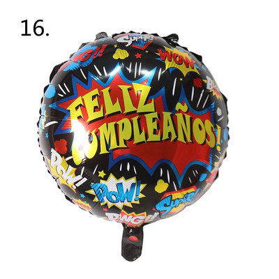 10 tk 18 tolli Sünnipäevateema Fooliumist õhupallid heelium Ümmargune õhupall Täiskasvanutele Palju õnne sünnipäevapeo kaunistamiseks Lastele beebi dušipallid