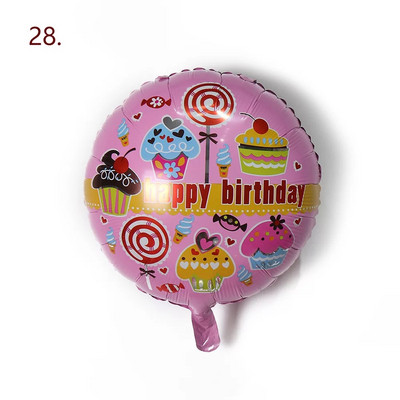 10 tk 18 tolli Sünnipäevateema Fooliumist õhupallid heelium Ümmargune õhupall Täiskasvanutele Palju õnne sünnipäevapeo kaunistamiseks Lastele beebi dušipallid