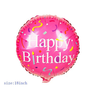 10 tk 18 tolli Sünnipäevateema Fooliumist õhupallid heelium Ümmargune õhupall Täiskasvanutele Palju õnne sünnipäevapeo kaunistamiseks Lastele beebi dušipallid
