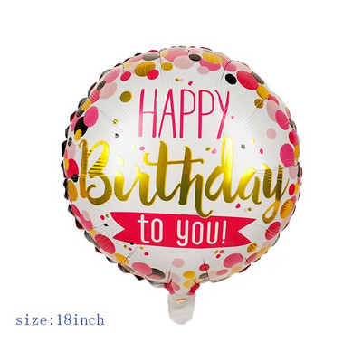 10 tk 18 tolli Sünnipäevateema Fooliumist õhupallid heelium Ümmargune õhupall Täiskasvanutele Palju õnne sünnipäevapeo kaunistamiseks Lastele beebi dušipallid