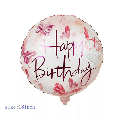 10 tk 18 tolli Sünnipäevateema Fooliumist õhupallid heelium Ümmargune õhupall Täiskasvanutele Palju õnne sünnipäevapeo kaunistamiseks Lastele beebi dušipallid