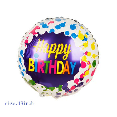 10 tk 18 tolli Sünnipäevateema Fooliumist õhupallid heelium Ümmargune õhupall Täiskasvanutele Palju õnne sünnipäevapeo kaunistamiseks Lastele beebi dušipallid