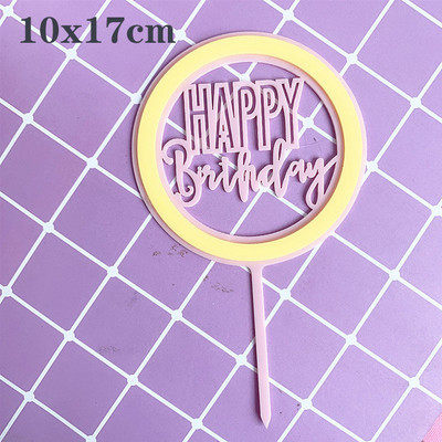 Új design Arany Ezüst Romantikus Levelek Boldog születésnapot Tortafedő Akril tortadísz buli kellékek Sütési kellékek