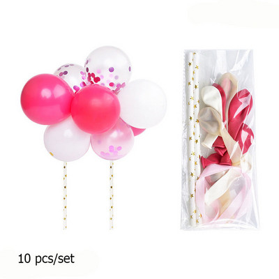 10gab 5 collu metāla balonu kūkas augšdaļas mākoņa formas konfeti baloni dzimšanas dienas bērnu dušai kāzu ballīšu dekorēšanai mājas piederumi