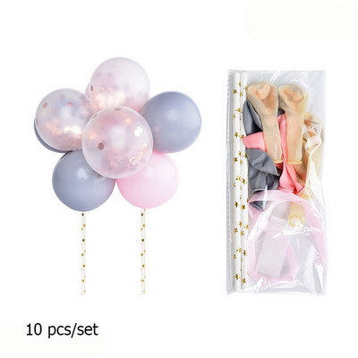 10gab 5 collu metāla balonu kūkas augšdaļas mākoņa formas konfeti baloni dzimšanas dienas bērnu dušai kāzu ballīšu dekorēšanai mājas piederumi
