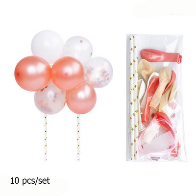 10gab 5 collu metāla balonu kūkas augšdaļas mākoņa formas konfeti baloni dzimšanas dienas bērnu dušai kāzu ballīšu dekorēšanai mājas piederumi