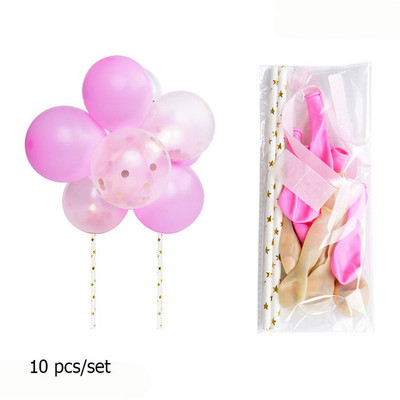 10gab 5 collu metāla balonu kūkas augšdaļas mākoņa formas konfeti baloni dzimšanas dienas bērnu dušai kāzu ballīšu dekorēšanai mājas piederumi