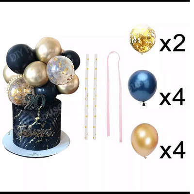 10gab 5 collu metāla balonu kūkas augšdaļas mākoņa formas konfeti baloni dzimšanas dienas bērnu dušai kāzu ballīšu dekorēšanai mājas piederumi