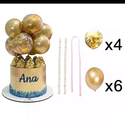 10gab 5 collu metāla balonu kūkas augšdaļas mākoņa formas konfeti baloni dzimšanas dienas bērnu dušai kāzu ballīšu dekorēšanai mājas piederumi