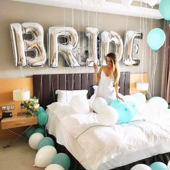 5 τμχ Rose Gold Letter Bride Foil Balloons Διακοσμήσεις γάμου για ενήλικες Βαλεντίνου Πάρτι Bride i Love you Bachelor Supplies