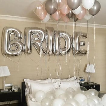 5 τμχ Rose Gold Letter Bride Foil Balloons Διακοσμήσεις γάμου για ενήλικες Βαλεντίνου Πάρτι Bride i Love you Bachelor Supplies