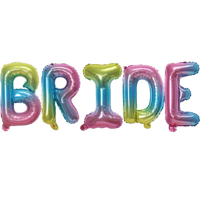 5 db Rózsa arany betűs menyasszonyi fólia lufi Felnőtt esküvői dekoráció Valentin-napi parti menyasszony Szeretlek Legénykellékek