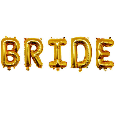 5 db Rózsa arany betűs menyasszonyi fólia lufi Felnőtt esküvői dekoráció Valentin-napi parti menyasszony Szeretlek Legénykellékek