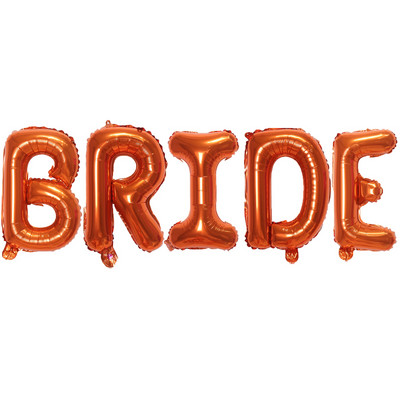 5 db Rózsa arany betűs menyasszonyi fólia lufi Felnőtt esküvői dekoráció Valentin-napi parti menyasszony Szeretlek Legénykellékek