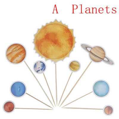 Űrparti Űrhajós Rakétahajó Téma Fólia léggömbök Galaxis/Naprendszer Buli Tortafeltét fiúk születésnapi kellékei
