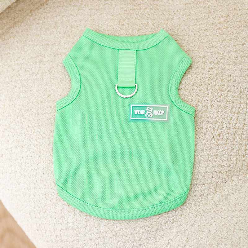 Macaron Color Koerariided Tractable Kutsika Vest Suvine Õhuke Stiil Kahe jalaga Riietus Lemmiklooma ühevärviline Suspender Pehme Pullover