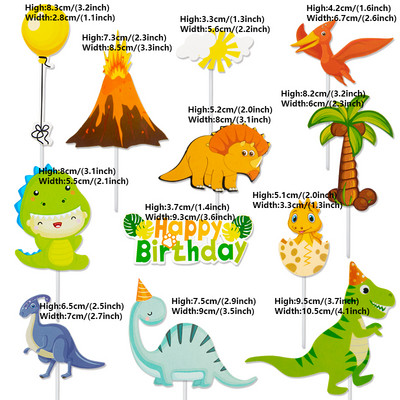 Dinozauru tēmas kūkas virsma Džungļu safari Dino ballīšu kūkas dekorēšana Bērnu zēnu dzimšanas dienas ballīšu dekorēšana Bērnu dušas piederumi