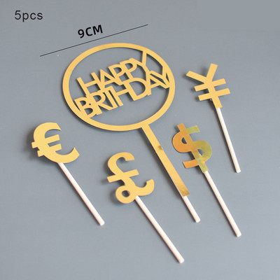 Dollár tortalapos desszert sütési dekoráció a 60-as, 70-es, 80-as évek 90-es évekhez FusionExcel pénz Boldog születésnapi parti kellékek