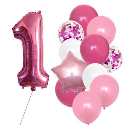 12 bucăți baloane pentru ziua de naștere pentru băiat cu balon numeric violet de 40 inch 3/3 a treia decorație pentru petrecerea de aniversare aniversarea copiilor 9/1/3 ani