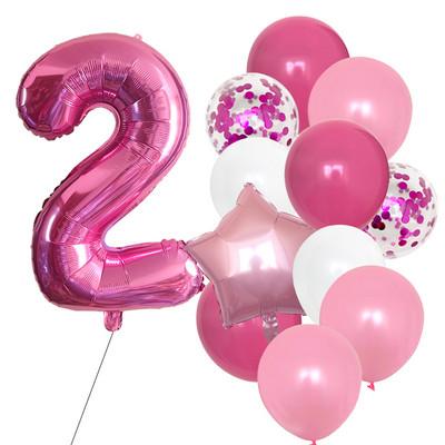 12 bucăți baloane pentru ziua de naștere pentru băiat cu balon numeric violet de 40 inch 3/3 a treia decorație pentru petrecerea de aniversare aniversarea copiilor 9/1/3 ani