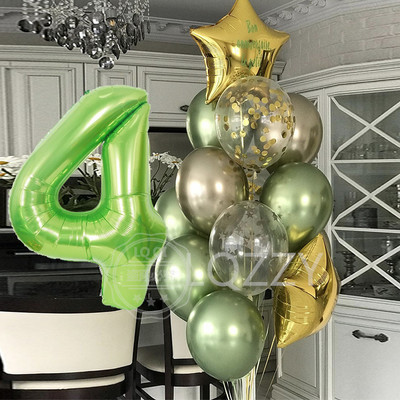 12 bucăți baloane pentru ziua de naștere pentru băiat cu balon numeric violet de 40 inch 3/3 a treia decorație pentru petrecerea de aniversare aniversarea copiilor 9/1/3 ani