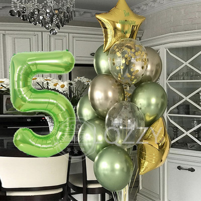 12 bucăți baloane pentru ziua de naștere pentru băiat cu balon numeric violet de 40 inch 3/3 a treia decorație pentru petrecerea de aniversare aniversarea copiilor 9/1/3 ani