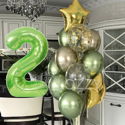 12 bucăți baloane pentru ziua de naștere pentru băiat cu balon numeric violet de 40 inch 3/3 a treia decorație pentru petrecerea de aniversare aniversarea copiilor 9/1/3 ani