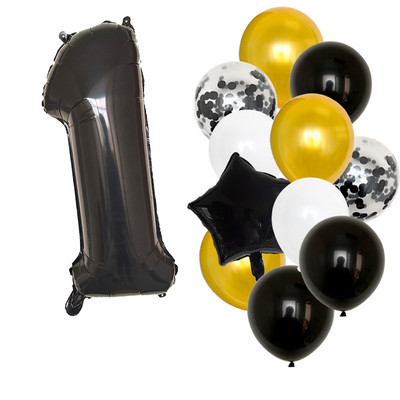 12 bucăți baloane pentru ziua de naștere pentru băiat cu balon numeric violet de 40 inch 3/3 a treia decorație pentru petrecerea de aniversare aniversarea copiilor 9/1/3 ani